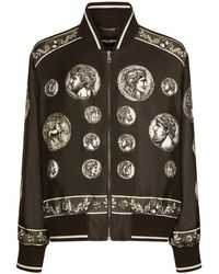 Dolce & Gabbana - Graphic-Print Long-Sleeved Jacket - Lyst