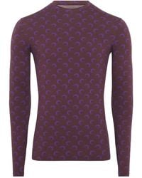 Marine Serre - Langarmshirt mit Mond-Print - Lyst