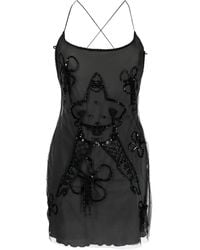 Gcds - Vestido corto con apliques - Lyst