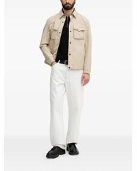 ARMANI EXCHANGE - Piped Zip-Fastening Polo Shirt - Lyst