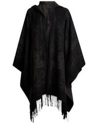 Etro - Paisley-Print Hooded Poncho - Lyst