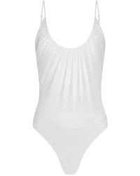 L'Agence - Gelina Ruched Bodysuit - Lyst