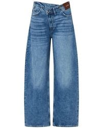 Liu Jo - Straight Jeans With Asymmetric Waistband - Lyst