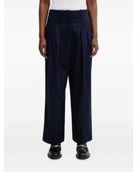 Lacoste - Pleated Wide-Leg Tailored Trousers - Lyst