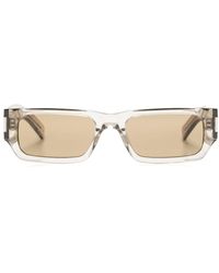 Saint Laurent - Naked Wire Rectangle-frame Sunglasses - Lyst