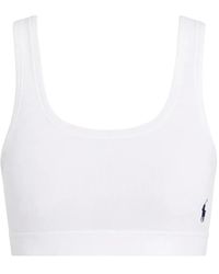 Polo Ralph Lauren - Logo-Embroidered Stretch-Design Bra - Lyst