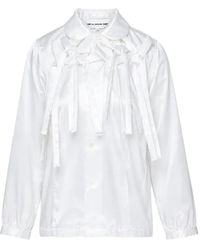 Comme des Garçons - Bow-Embellished Satin Blouse - Lyst