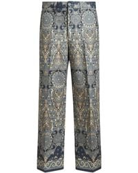 Etro - Pantalones con estampado de cachemira - Lyst