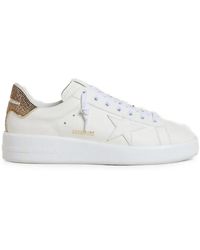 Golden Goose - Purestar Crystal-Embellished Leather Sneakers - Lyst