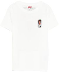KENZO - Graphic-Print Cotton Top - Lyst
