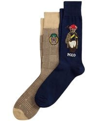 Polo Ralph Lauren - Polo Bear Logo-Detail Socks (Pack Of Two) - Lyst