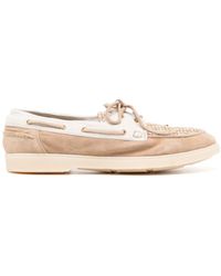 Eleventy - Woven-panel Boat Shoes - Lyst