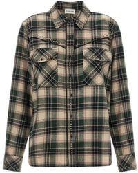 P.A.R.O.S.H. - Cowboy Stud-Embellished Check Shirt - Lyst