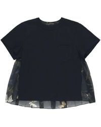 Sacai - T-shirt Met Bloemenprint - Lyst