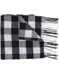 Woolrich - Karierter Schal Mit Fransen - Lyst