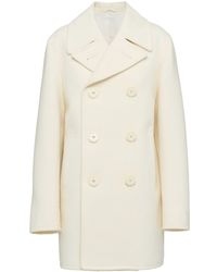 Prada - Manteau de laine à deux poitrines - Lyst