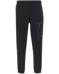 EA7 - Core Identity Broek Met Elastische Tailleband En Logoprint - Lyst