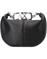 ARMANI EXCHANGE - Logo-Plaque Chain Clutch Bag - Lyst