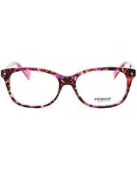 Polaroid - Tortoiseshell-Effect Rectangle-Frame Glasses - Lyst