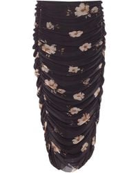 Mar De Margaritas - Falda midi con estampado floral - Lyst