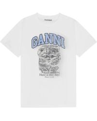 Ganni - T-Shirt With Print - Lyst