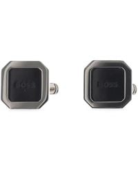 BOSS - Logo-Engraved Octagonal Cufflinks - Lyst