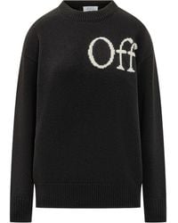 Off-White c/o Virgil Abloh - Logo-Intarsia Sweater - Lyst