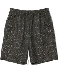 Needles - Pantalones cortos de deporte con motivo de leopardo - Lyst