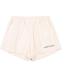 Sporty & Rich - H&W Club Cotton Mini Shorts - Lyst