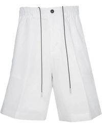 Low Brand - Drawstring-Waist Flap-Pocket Shorts - Lyst