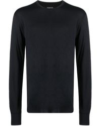 Tom Ford - Crew Neck Long Sleeve Cotton T-shirt Black - Lyst