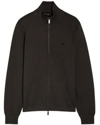 Emporio Armani - Zip-Up Cardigan - Lyst