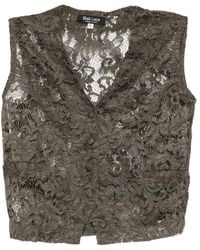 BLAKLACE - Lace V-Neck Top - Lyst