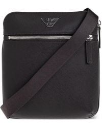 Emporio Armani - Logo Zip Shoulder Bag - Lyst