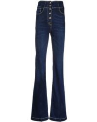 Elisabetta Franchi - High-Rise Flared Jeans - Lyst