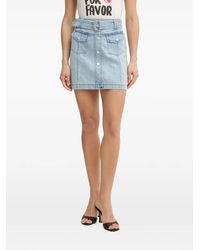 Morgan - Belted Button-Front Mini Skirt - Lyst