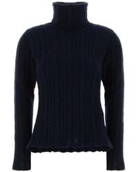 Moncler - Cable-Knit Roll-Neck Sweater - Lyst