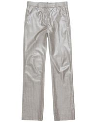 Acne Studios - Coated Pinstripe Trousers - Lyst