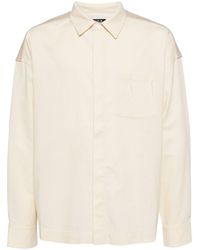 FIVE CM - Corduroy-panel Button-up Shirt - Lyst