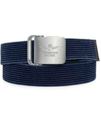 Aeronautica Militare - Logo-Engraved Corduroy Belt - Lyst