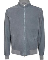 Barba Napoli - Suede Bomber Jacket - Lyst