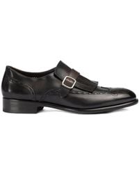Doucal's - Fringing Buckle Leather Monk Shoes - Lyst