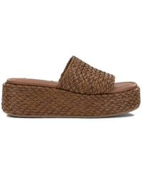 Casadei - Suncity Woven Platform Sandals - Lyst