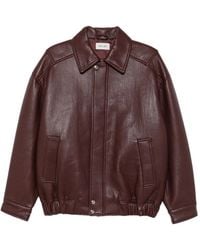 Agolde - Grained-Effect Zip-Up Jacket - Lyst