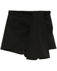 GIUSEPPE DI MORABITO - Draped Wool Shorts - Lyst