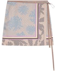 Dries Van Noten - Gewickelter Minirock mit geometrischem Muster - Lyst