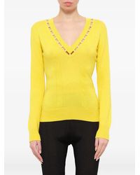 Givenchy - Pearl-Embellished V-Neck Top - Lyst