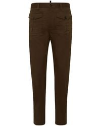 DSquared² - Tapered Leg Cotton Trousers - Lyst