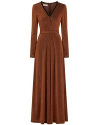 Baruni - Maxi Embellished Pleated Dress - Lyst