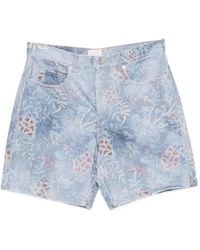 Isabel Marant - Floral-Print Cotton Shorts - Lyst